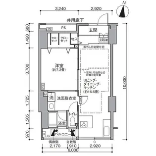 東雲キャナルコートCODAN11号棟【5階】の間取り