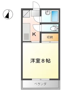 サンハイツ松木下 A【1階】の間取り