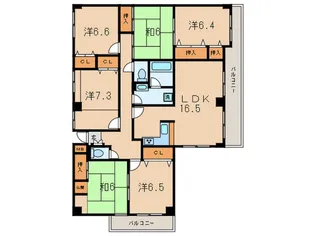 エクセルコ-ト芦屋【4階】の間取り