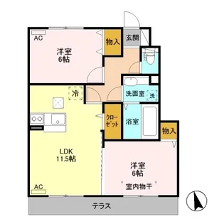 愛宕の杜 A【1階】の間取り