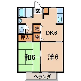 エミーフラッツ【2階】の間取り