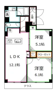 大寿マンション【1階】の間取り
