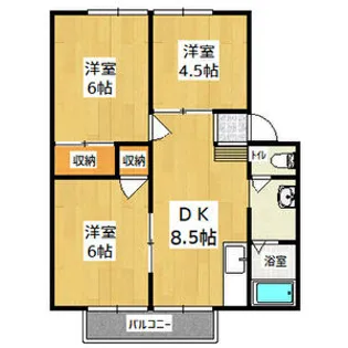 コートビレッジ御幸ケ原B【1階】の間取り