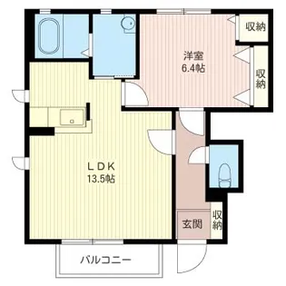 ヴィラ・シャルマンD【1階】の間取り