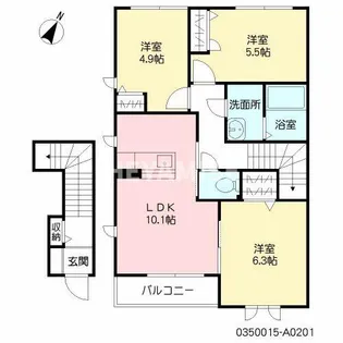 コンフォルトファイブA【2階】の間取り