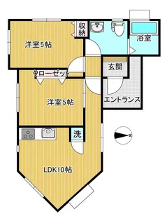 ヴィラ坂ノ下II【2階】の間取り