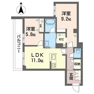 シャーメゾン横浜鶴見II【2階】の間取り