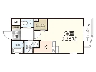 KDXレジデンス舟入幸町【3階】の間取り