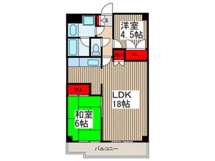 ブルーミングハイツII【4階】の間取り