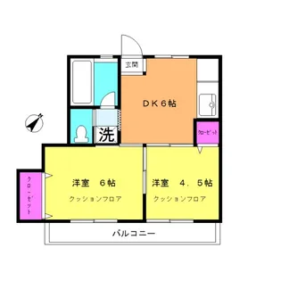 ヒルズ新治【2階】の間取り