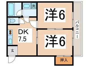 多佳良コーポ【2階】の間取り