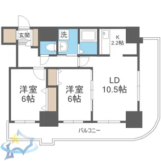 ティアラタワー中島倶楽部【5階】の間取り