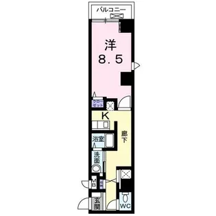 フレスクーラ神楽坂【2階】の間取り