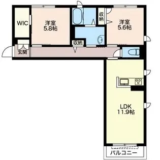 サラシャンティ花II【2階】の間取り