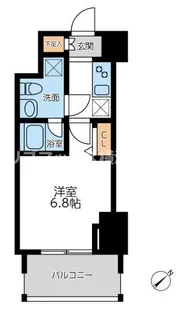 プライマル横濱平沼橋【8階】の間取り