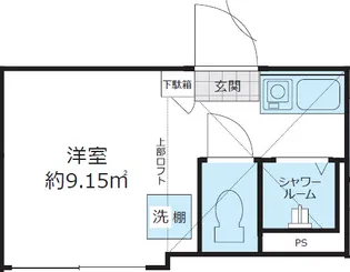 Shanti Casa四谷若葉(シャンティーカーサ)の間取り