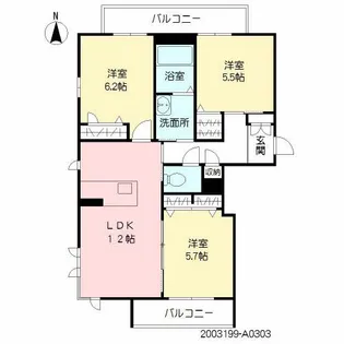 ベレオ プレミアス【3階】の間取り