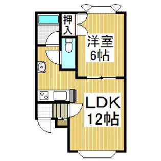 シティハイツ2【1階】の間取り