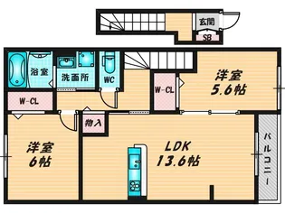 ファミールD希III【2階】の間取り