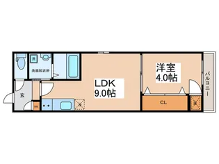 メゾンヴァンベール【1階】の間取り