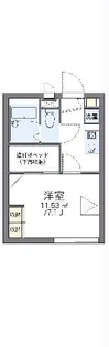レオパレスエミナII【1階】の間取り