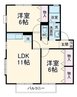 メイプルタウン川越的場【1階】の間取り