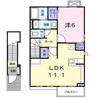 タウン・さくら II【2階】の間取り