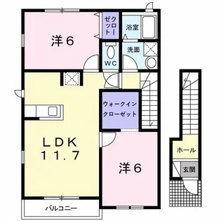 サンフェリーチェガーデン【2階】の間取り
