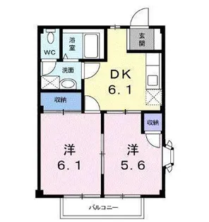 フローラB【2階】の間取り