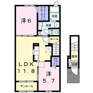 ベル メール【2階】の間取り