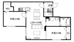 ブランシャール宮の森プルミエ(2027年3月30日入居開始)【2階】の間取り
