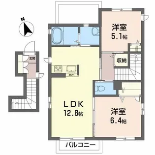シャーメゾン アドヴァンス【2階】の間取り