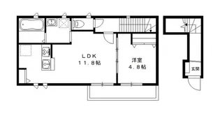 ボヌール・メゾン【1階】の間取り
