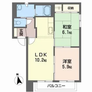 ドリームランド小金井 A【2階】の間取り