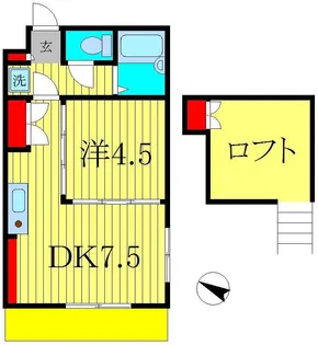 ジュネパレス松戸第21【1階】の間取り