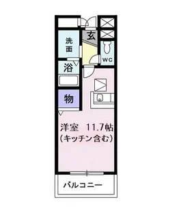 プレステージ大門【1階】の間取り