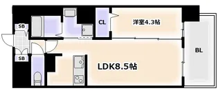 サザンネスト住之江駅前【2階】の間取り