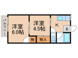上ノ台コーポ【2階】の間取り