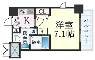 エステムコート三宮駅前IIIマジェスティ【8階】の間取り