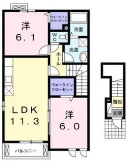 クイーンペガサスIII【2階】の間取り