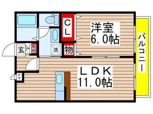 サンドヒルA【2階】の間取り