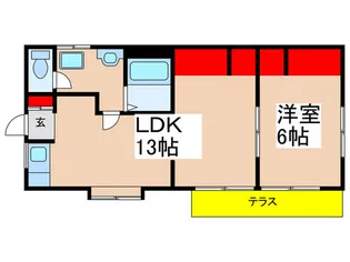 グリーンコーポ井野【1階】の間取り