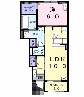 プランドール岐南【1階】の間取り