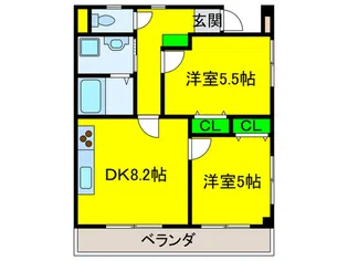 クレセント・I【3階】の間取り