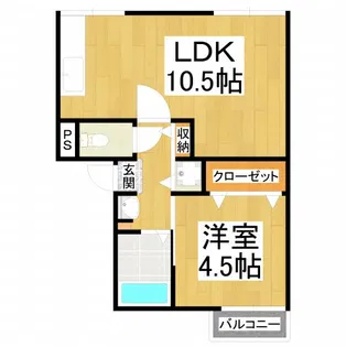 ハートランド北野田【1階】の間取り