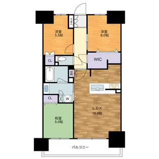 ヴェレーナシティ行徳II街区【4階】の間取り