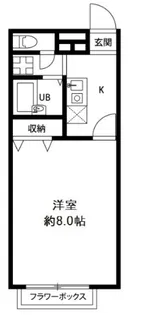 アムールYUGI【1】【2階】の間取り