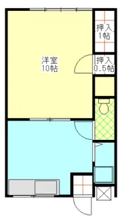 コーポひまわりサン【1階】の間取り