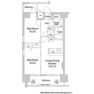 コンフォリア芝浦【10階】の間取り
