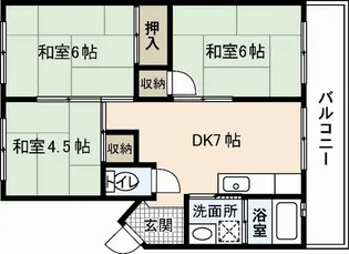 城元マンション【1階】の間取り